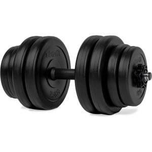 Verstelbare halterstel 15 kg met vinyl coating voor krachttraining