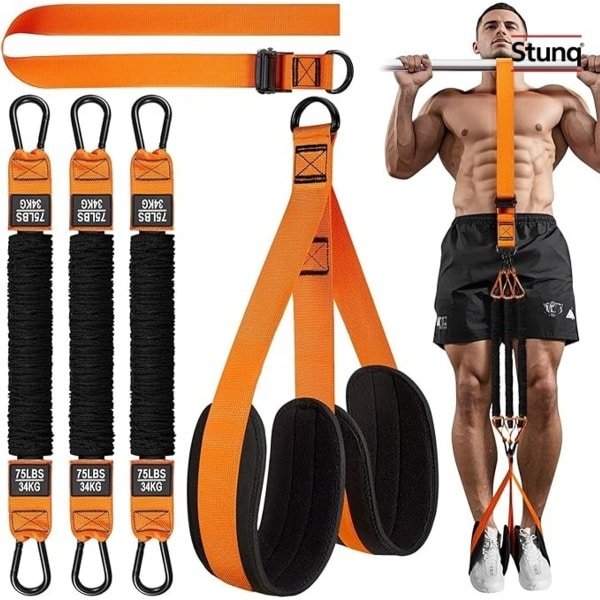 Verstelbare optrekondersteuning met weerstandsbanden voor krachttraining thuis