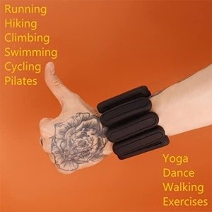 Verstelbare pols- en enkelgewicht-set van 2 (0,5 kg) voor yoga, dans, pilates en cardio