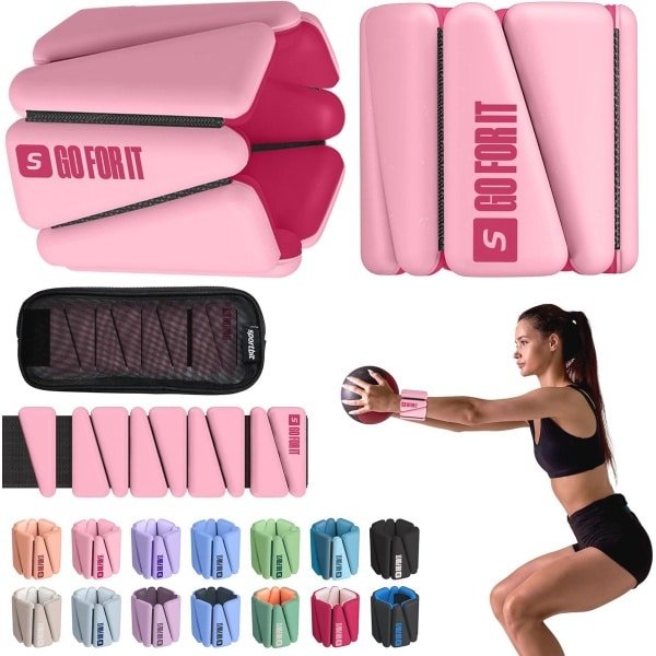 Verstelbare pols- en enkelgewichten set van 2 - 0,5 kg elk voor thuisgym, hardlopen, yoga en krachttraining