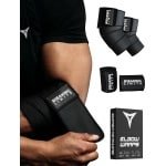Verstevigende Elleboogbandages voor Krachttraining, Gewichtheffen en Fitness (1 Paar)