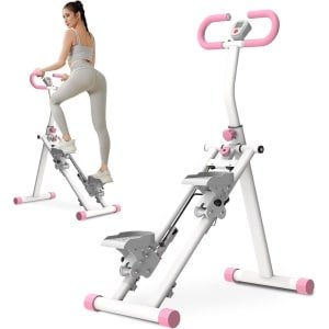 Verticale Klimmer - Cardio Fitness - Full Body Workout - Opvouwbaar Ruimtebesparend - 34x17x49 Inch - Roze