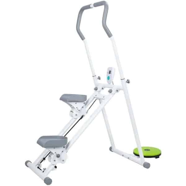 Verticale Klimmer - Full Body Trainer - Thuisfitness Cardio - Opvouwbaar Ontwerp - 130 x 56 cm - Wit Grijs