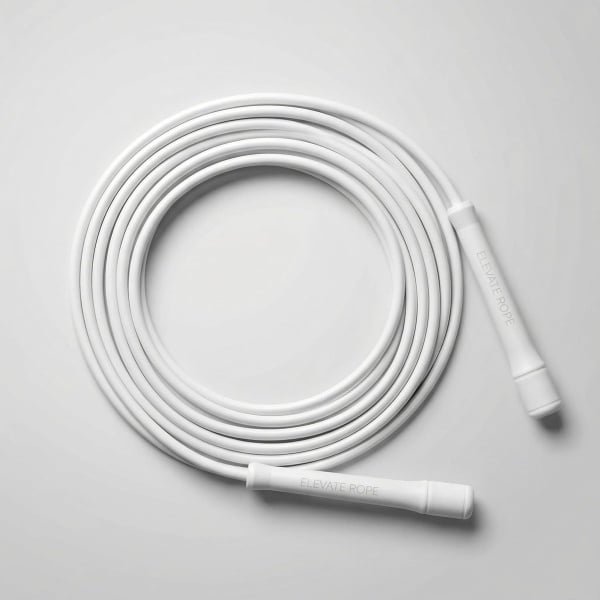 Verzwaard Springtouw - Fitness Touw - Cardio Training - Hybride Kabel - 304 cm Verstelbaar - Titan White