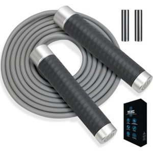 Verzwaarde Springtouw voor Cardio en Kickboksen - Tangle-Free en Hoogwaardige Handvatten