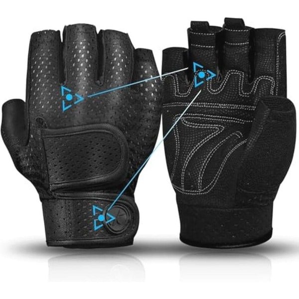 Vingerloze Traininghandschoenen voor Krachttraining met Gel Padding
