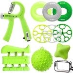 Vingertrainer set voor hand- en polstraining - Verstelbare grip en massageballen voor krachttraining en therapie