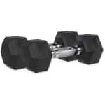 VirtuFit Hexa Dumbbell Pro Set - 2 x 9 kg - Hexagon Dumbbell - Duurzaam en Slijtvast - Krachttraining - Gewicht - CrossFit & Fitness - Geschikt voor Beginners en Professionals - Set van 2