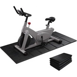 Vloermat Hometrainer - Fitnessmat Trainerpad - Bescherming Vloer - Extra Dikke PVC - 160x75 cm - Zwart