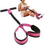 Voetpedaal Weerstandsband - Fitness Pedaal Band - Thuis Krachttraining - Verstelbare Weerstand - 82 x 25.5 cm - Roze