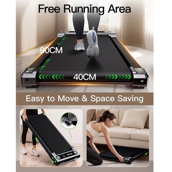 Walking Pad - Loopband - Compacte Loopband - Wandelband - Verstelbare Hellingshoek - Snelheid 0,6-6,4 Km/U - Stil Met 2,5 Pk Motor