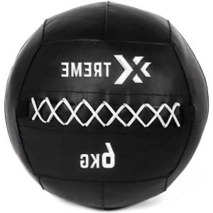 Wall Ball - Medicijnbal Gewichtbal - Krachttraining Core - Zandgevulde Robuuste Hoes - 6 kg - Zwart