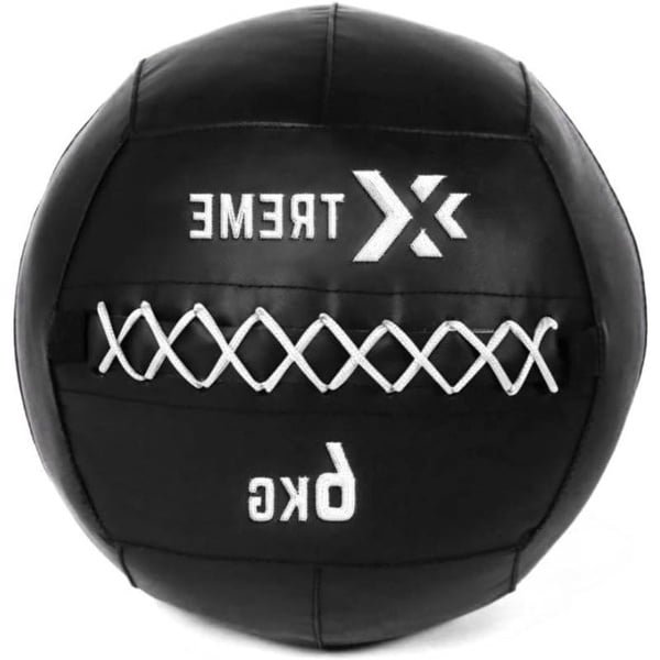 Wall Ball - Medicijnbal Gewichtbal - Krachttraining Core - Zandgevulde Robuuste Hoes - 6 kg - Zwart