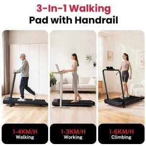 Weelora Loopband - Loopband Inklapbaar - Loopbanden Voor Thuis - Wandelband - Loopband Met Hellingfunctie 1-/ km/u - 2,5 pk - 90 cm - Tot 120 kg - Kleur Roze