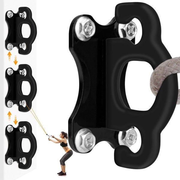 Weerstandsband Anker - Workout Muurbevestiging - Thuis Krachttraining - Anti-breuk Anti-slip - 12 x 10 x 7 cm - Zwart