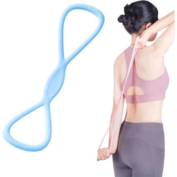 Weerstandsband Figuur 8 met Handgrepen voor Krachttraining en Yoga