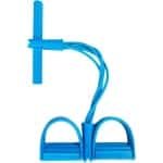 Weerstandsband Pedaal - Spankabel Fitnessband - Thuis Krachttraining - 4-Buizen Ontwerp - 120 cm Lengte - Blauw