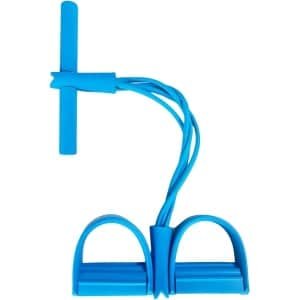 Weerstandsband Pedaal - Spankabel Fitnessband - Thuis Krachttraining - 4-Buizen Ontwerp - 120 cm Lengte - Blauw
