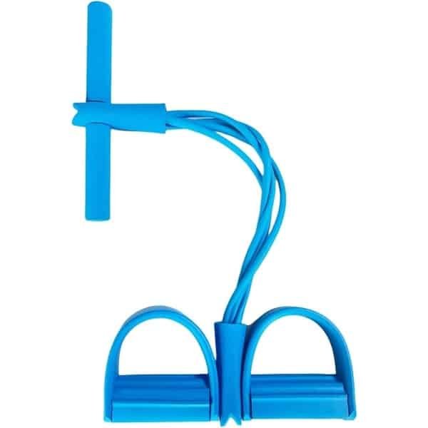 Weerstandsband Pedaal - Spankabel Fitnessband - Thuis Krachttraining - 4-Buizen Ontwerp - 120 cm Lengte - Blauw