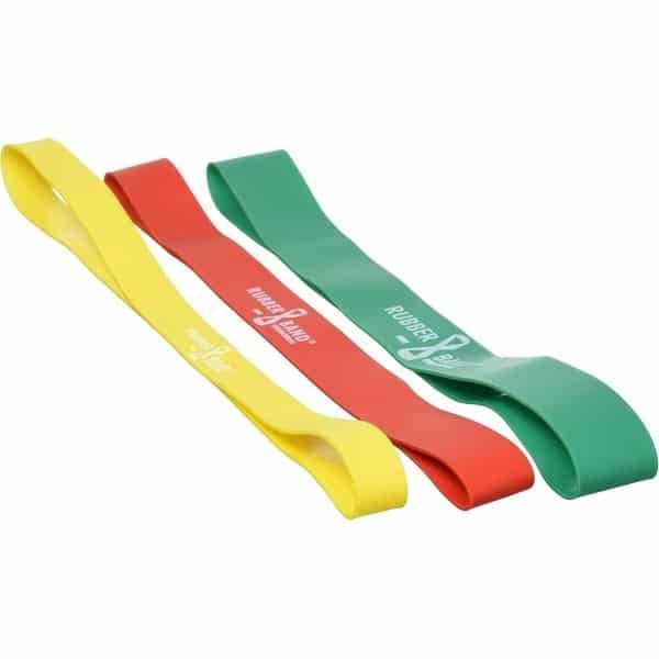 Weerstandsband Set - Fitness Elastiek - Veelzijdige Krachttraining - Natuurlijk Rubber Materiaal - 3 Delig - Groen Rood Geel
