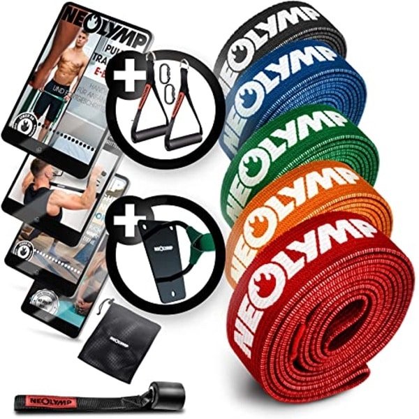 Weerstandsband set voor thuistraining met E-book - Fitnessbands voor krachttraining en flexibiliteit
