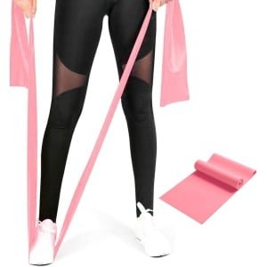 Weerstandsbanden Set - Elastische Oefenbanden - Krachttraining Fitness - Natuurlijk Rubber Materiaal - 150cm Lengte - Roze