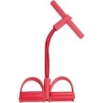 Weerstandsbanden Set - Fitness Banden - Thuis Krachttraining - 4 Tube Pedaal Trainer - 50 cm Lengte - Rood