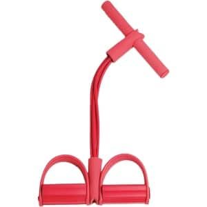 Weerstandsbanden Set - Fitness Banden - Thuis Krachttraining - 4 Tube Pedaal Trainer - 50 cm Lengte - Rood
