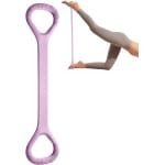 Weerstandsbanden Set - Fitness Elastiek - Krachttraining Thuis - Met Handgrepen - 46 cm - Paars