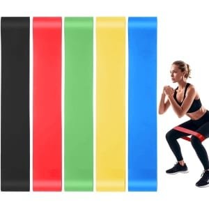 Weerstandsbanden Set - Fitness Elastieken - Thuis Krachttraining - Geurloos Huidvriendelijk Materiaal - 5 Stuks Set - Multicolor