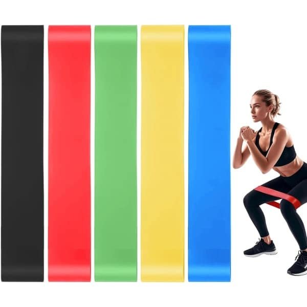 Weerstandsbanden Set - Fitness Elastieken - Thuis Krachttraining - Geurloos Huidvriendelijk Materiaal - 5 Stuks Set - Multicolor