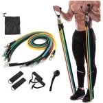 Weerstandsbanden Set - Fitness Elastieken - Thuis Krachttraining - Verstelbare Weerstand - Compact Formaat