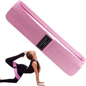 Weerstandsbanden Set - Oefenbanden Fitness - Krachttraining Thuis - Slijtvast Materiaal - 76 x 8 cm - Roze