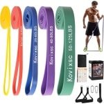Weerstandsbanden Set - Trainingsbanden Fitness - Spiertraining Krachttraining - Anti-breuk TPE Materiaal - 5-120 Lbs - Veelkleurig