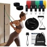 Weerstandsbanden Set met Deuranker en Handvatten voor Krachttraining Thuistraining