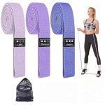 Weerstandsbanden Set van 3 - Lange Stofweerstandsbanden voor Krachttraining en Yoga