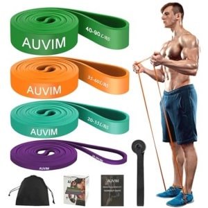 Weerstandsbanden Set van 4 Niveaus voor Fitness, Yoga, Pilates en Krachttraining