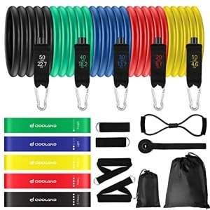 Weerstandsbanden Set van 5 - Fitness Bands voor Thuis en Gym - Ideaal voor Krachttraining en Revalidatie