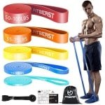 Weerstandsbanden Set voor Krachttraining - 5 Niveaus voor Pull-Ups, Yoga, en Mobiliteit