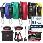 Weerstandsbanden Set voor Krachttraining met 5 Tubes en Trainingsgids