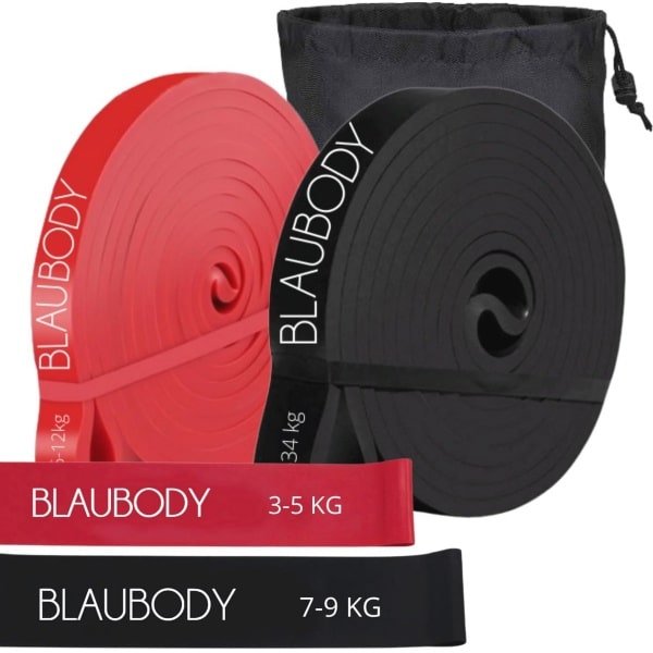 Weerstandsbanden Set voor Thuis Fitness - 4 Elastieken voor Krachttraining en Crossfit