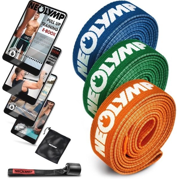 Weerstandsbanden Set voor Thuisfitness met E-book - Pull Up Band en Krachttraining