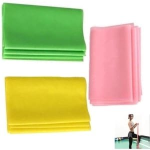 Weerstandsbanden set van 3 stuks voor gymnastiek, yoga, pilates en krachttraining .