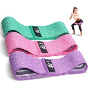 Weerstandsbanden set voor fitness en yoga - 3 treksterktes voor beentraining en krachttraining