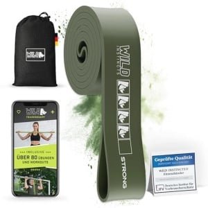 Weerstandsbanden set voor krachttraining en stretching - 5 niveaus weerstandsbanden met tas