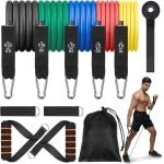 Weerstandsbanden voor Krachttraining - 5-in-1 Fitnessbanden met Deuranker voor Thuis Gym, Pilates en Yoga