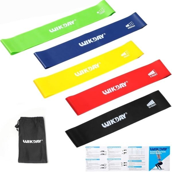 Weerstandsbanden voor Lichaamsbeweging - Set van 5 Oefenbanden voor Thuis Workout, Fysiotherapie en Crossfit Training