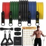 Weerstandsbanden voor krachttraining - 5 niveaus tot 150 lbs - Ideaal voor Thuisgym en TRX
