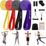 Weerstandsbandenset - Fitnessbanden - Krachttraining Thuis - Vier Spanningsniveaus - 26x22x6 cm - Multicolor