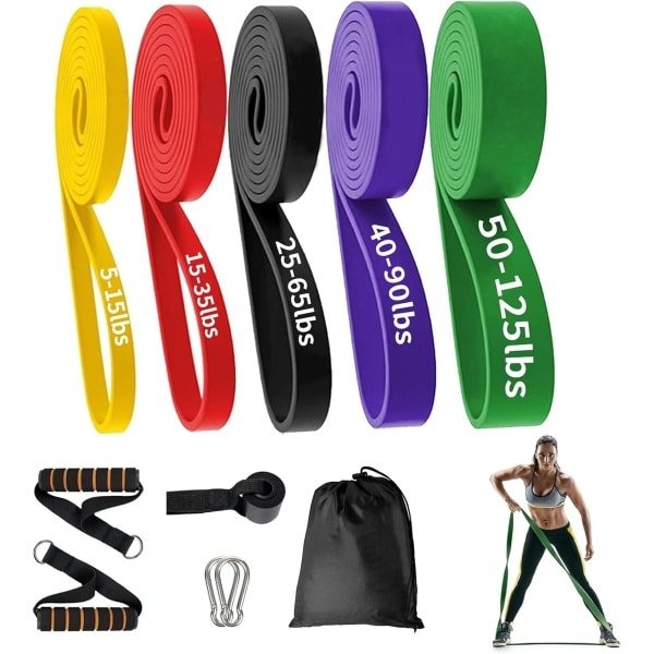 Weerstandsbandenset met 5 weerstandslevels - Ideaal voor fitness, yoga en krachttraining